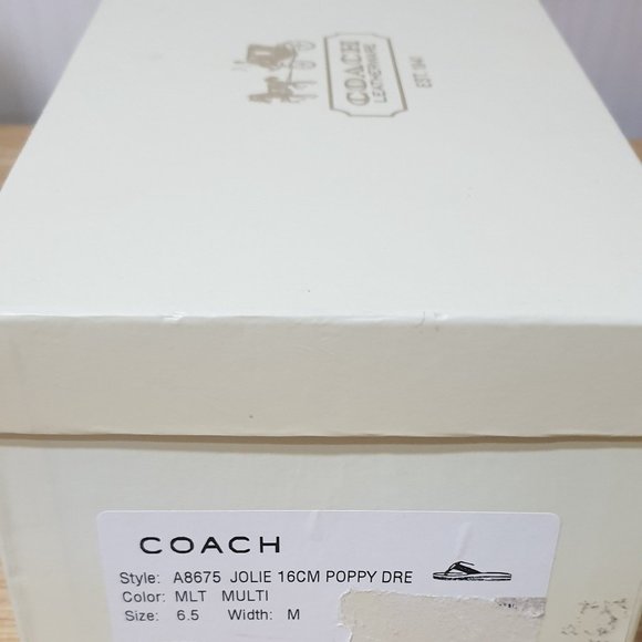 COACH JOLIE POPPY Flip flops 6.5 - Picture 2 of 5